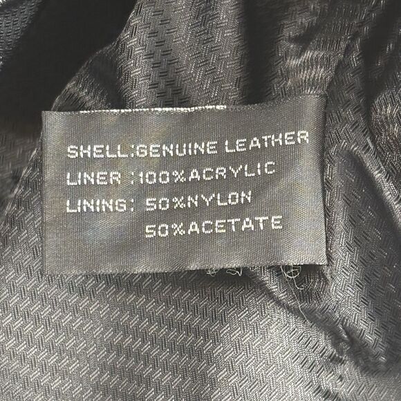 AMBITION NY Genuine Leather Trenchcoat Jacket Black Hidden Buttons - Picture 11 of 12